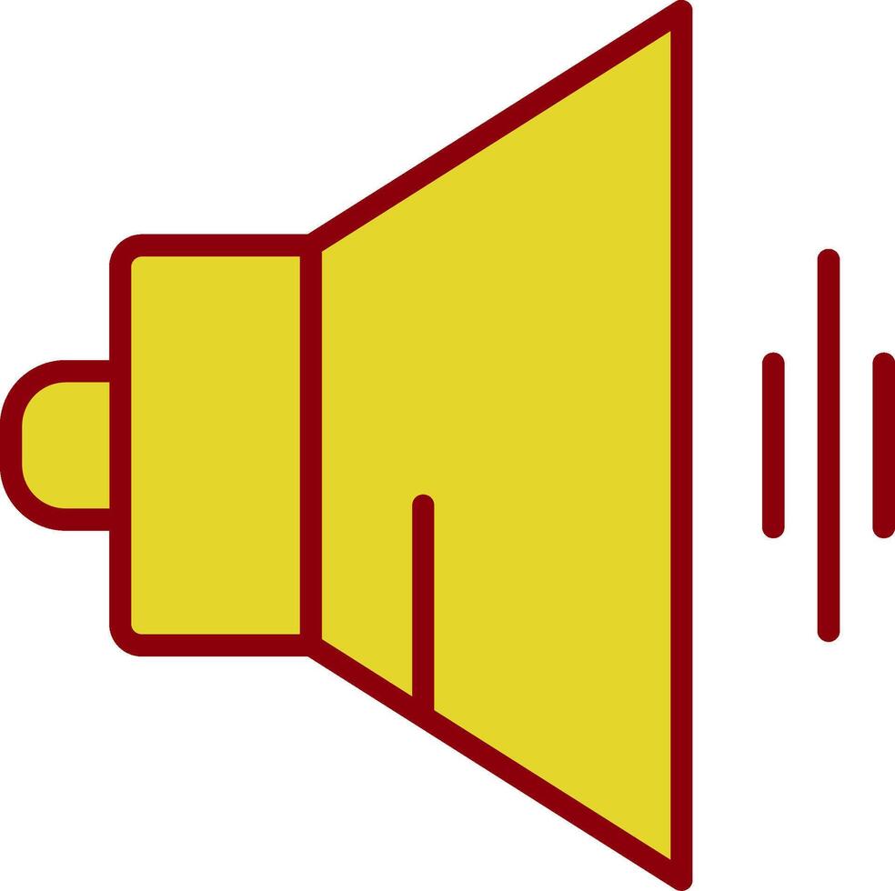 ícone de duas cores de linha de alto-falante vetor