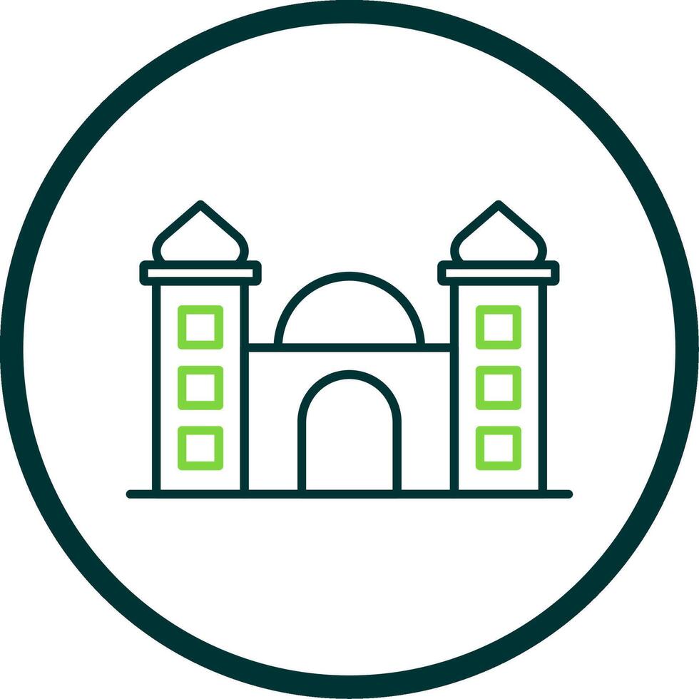 mesquita linha círculo ícone vetor