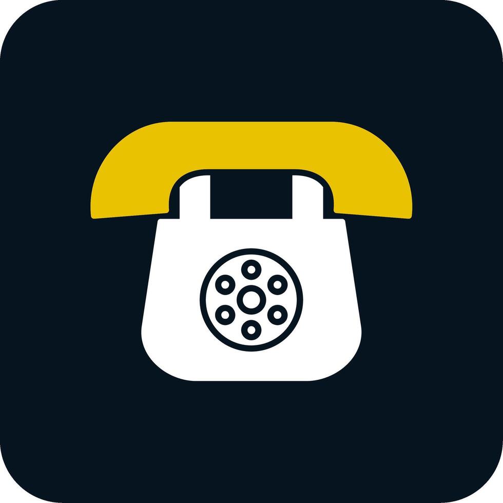 ícone de duas cores de glifo de telefone vetor