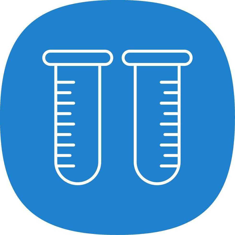 teste tubo linha curva ícone vetor