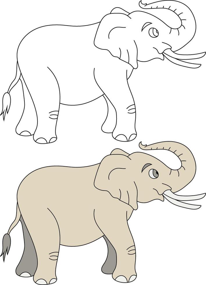 elefante clipart definir. desenho animado selvagem animais clipart conjunto para amantes do animais selvagens vetor