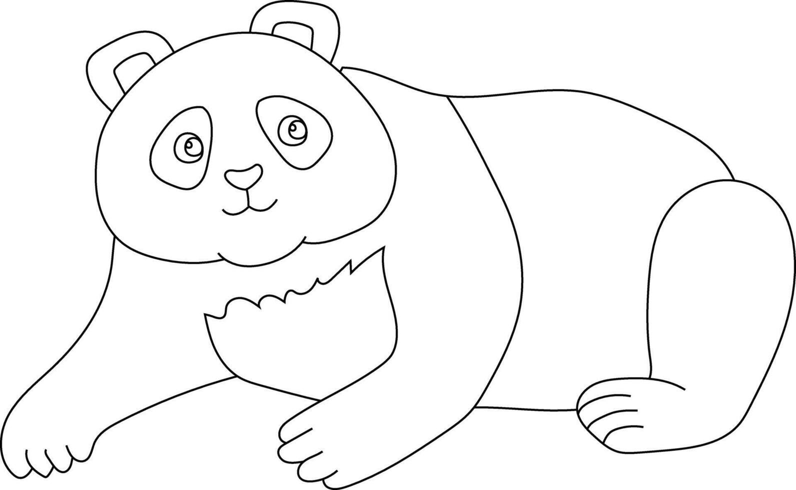 esboço panda clipart. rabisco animais clipart. desenho animado selvagem animais clipart para amantes do animais selvagens vetor