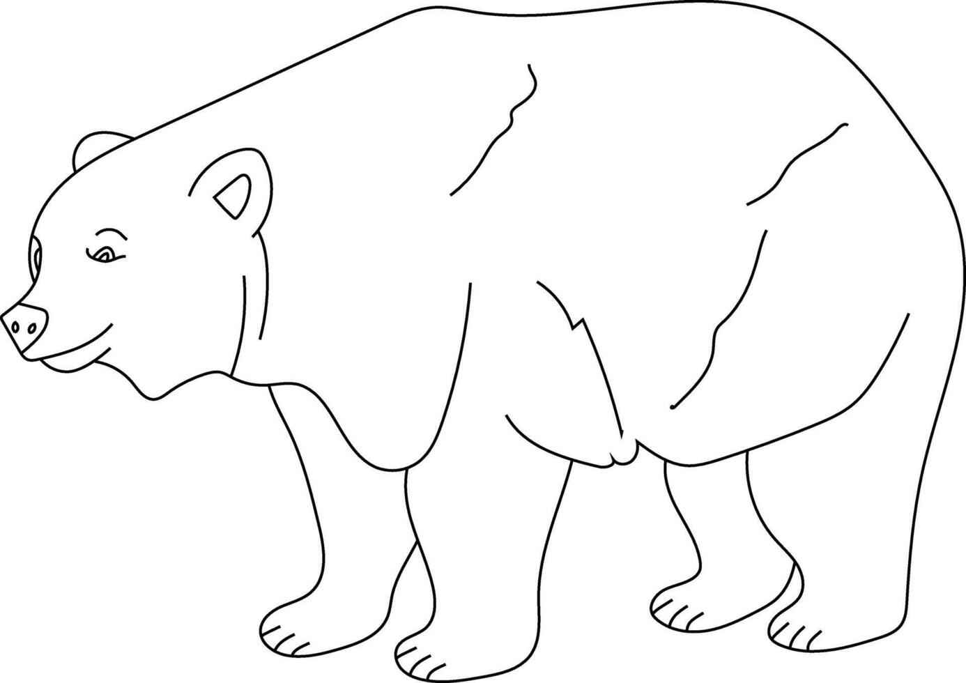 esboço Urso clipart. rabisco animais clipart. desenho animado selvagem animais clipart para amantes do animais selvagens vetor