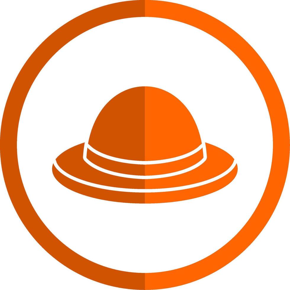 chapéu glifo laranja círculo ícone vetor