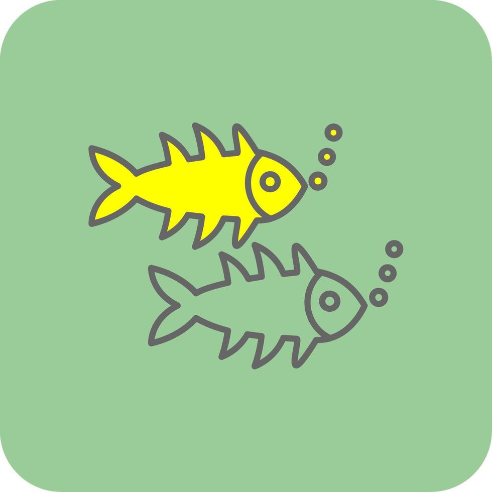 bacalhau preenchidas amarelo ícone vetor