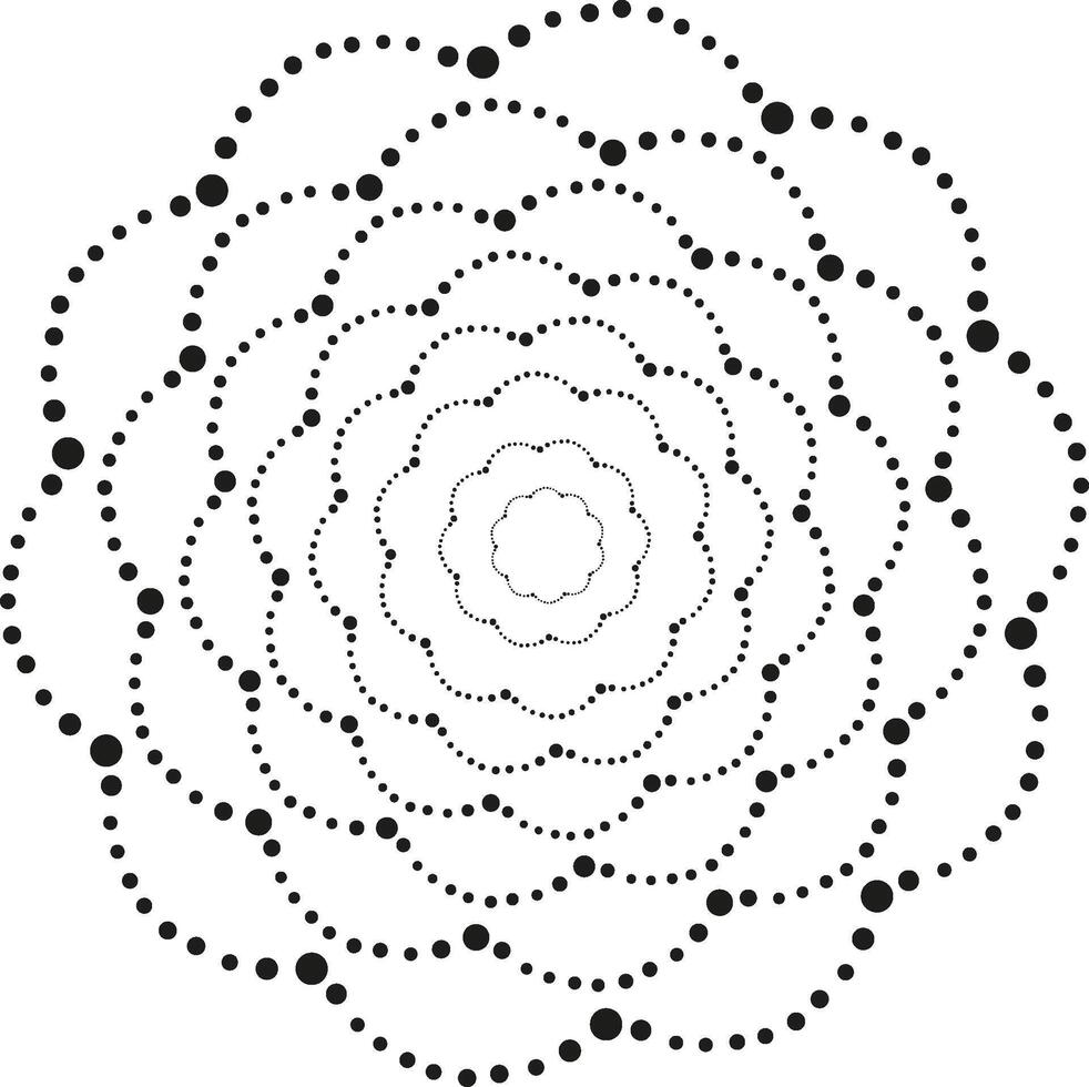 abstrato padronizar dentro a Formato do uma esboço do uma flor em uma branco fundo vetor
