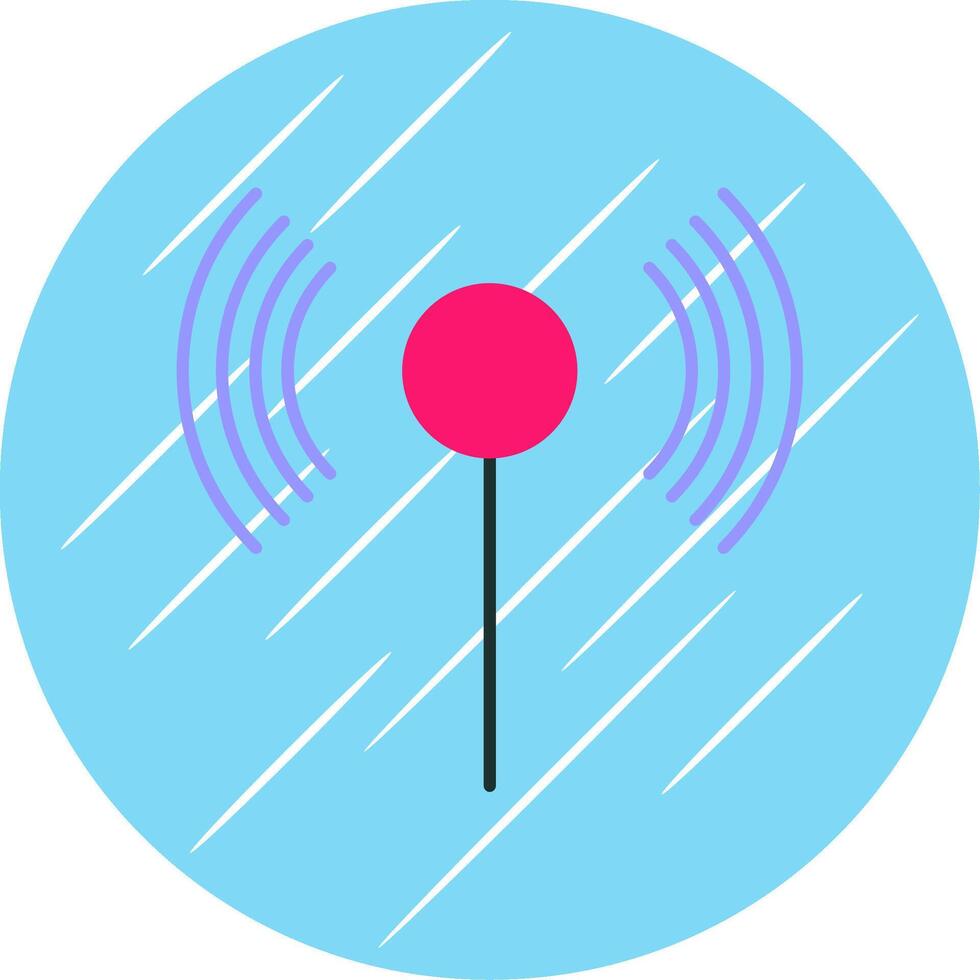 Wi-fi plano azul círculo ícone vetor