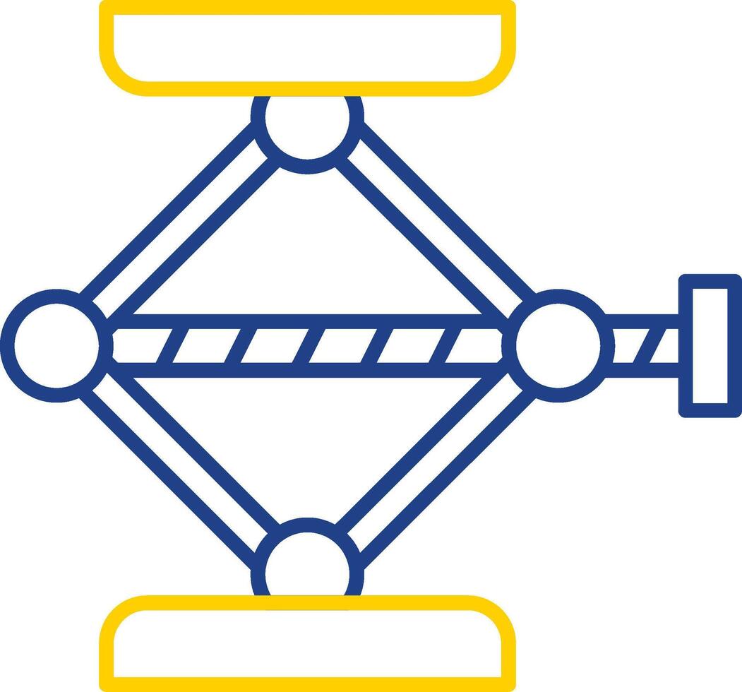 parafuso jack linha dois cor ícone vetor