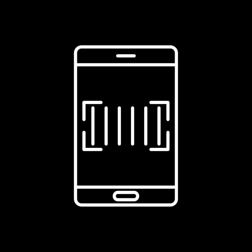 código de barras scanner linha invertido ícone vetor