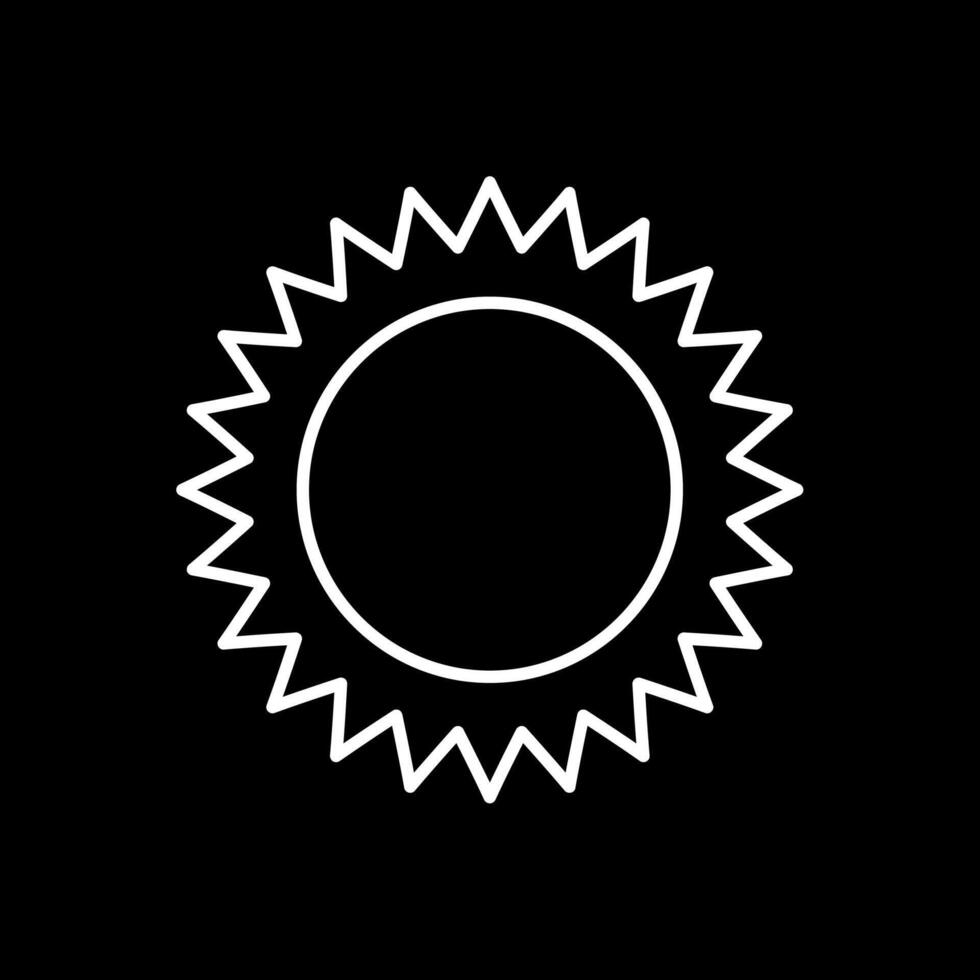 ícone invertido da linha do sol vetor