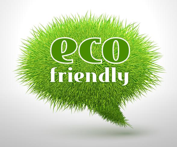 Eco friendly conceito ou emblema vetor