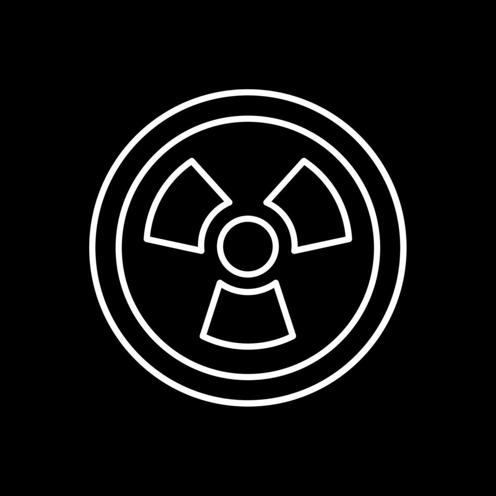 ícone invertido de linha nuclear vetor