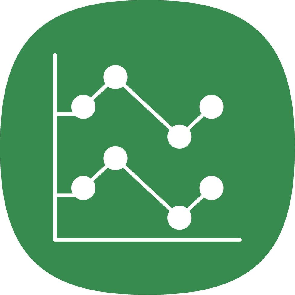 linha gráfico glifo curva ícone vetor