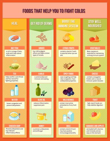 Infografia de comida saudável vetor