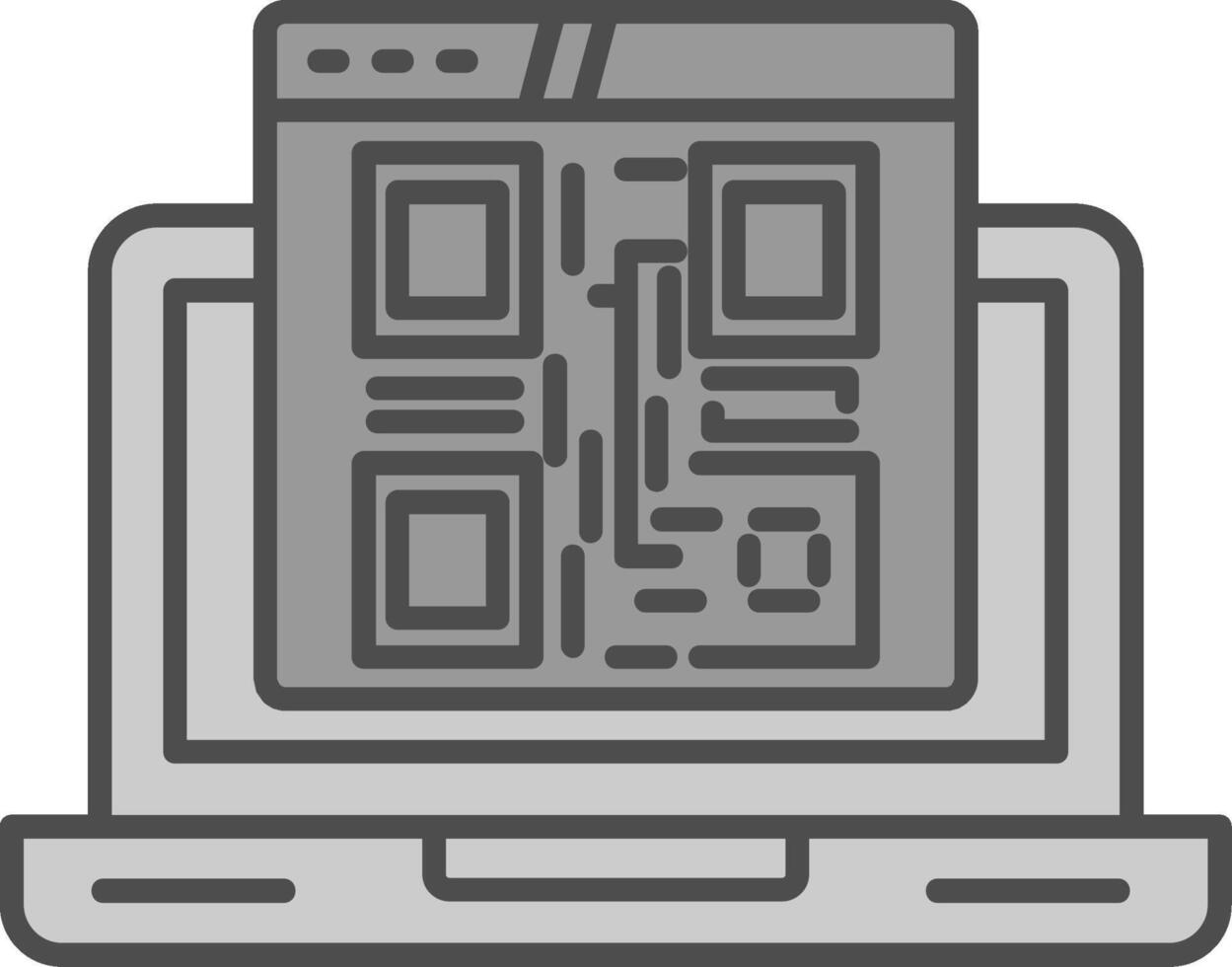 qr código potra ícone vetor