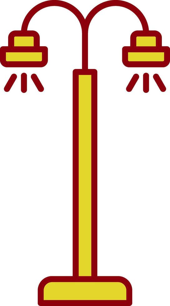 ícone de duas cores de linha de lâmpada de rua vetor