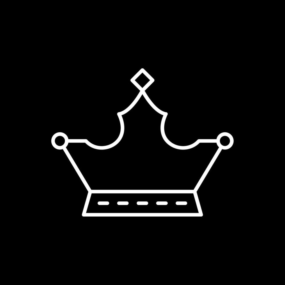 monarquia linha invertido ícone vetor