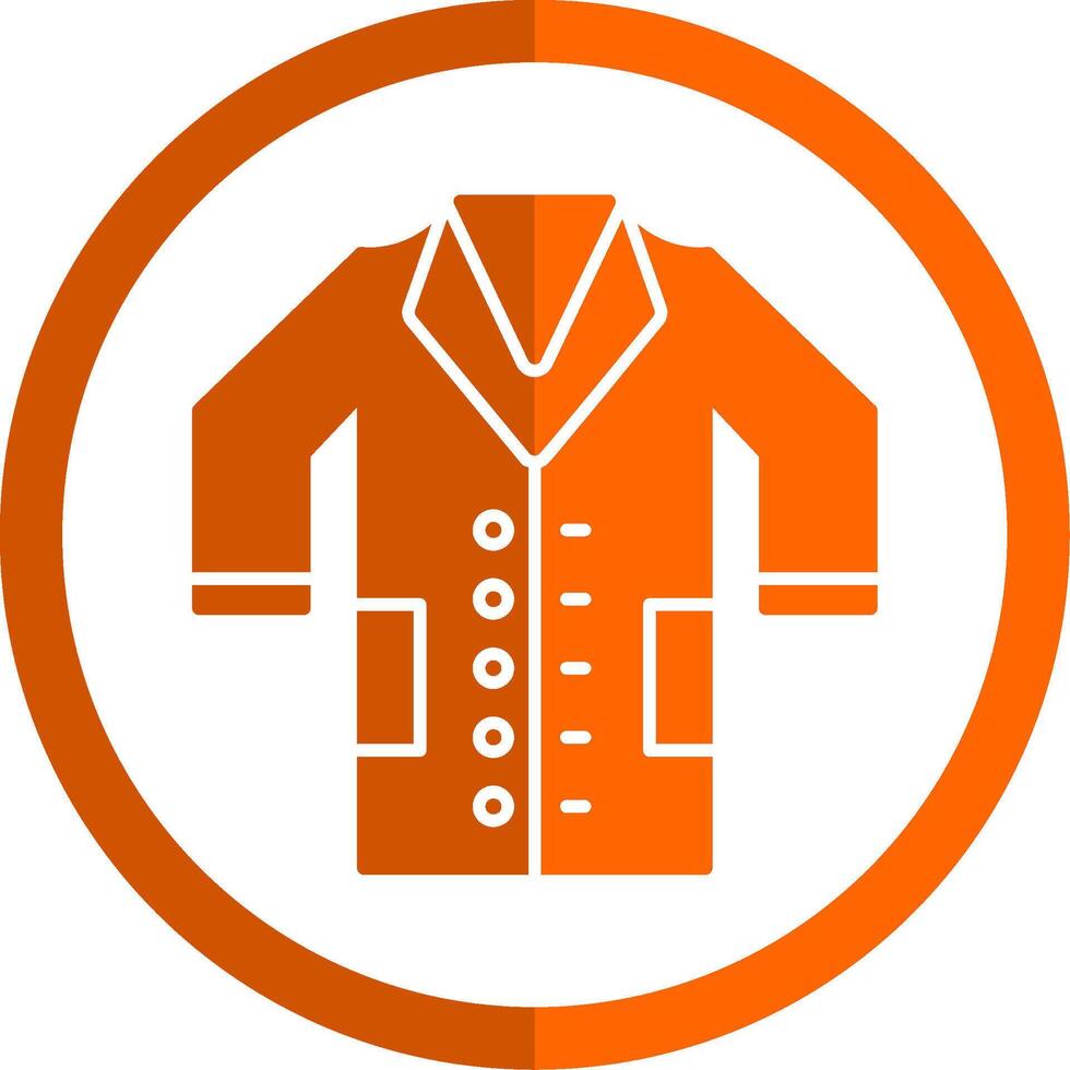 casaco glifo laranja círculo ícone vetor