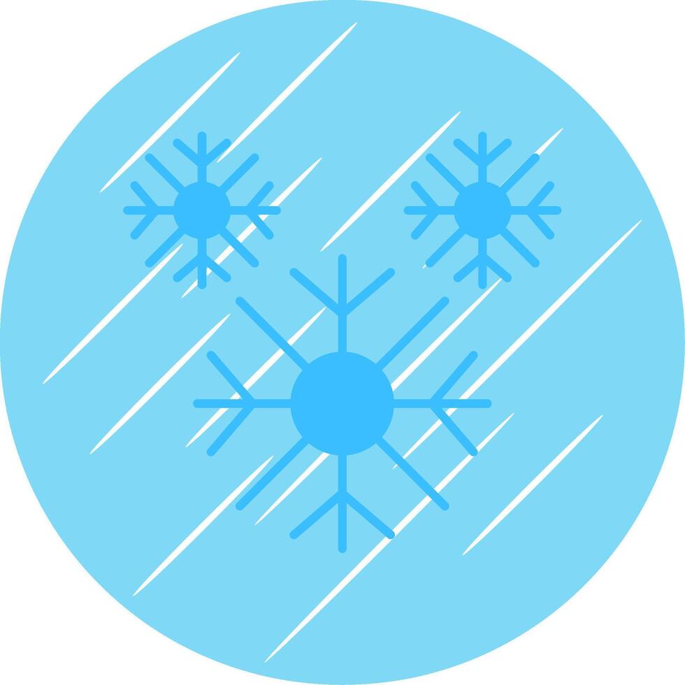 floco de neve plano azul círculo ícone vetor