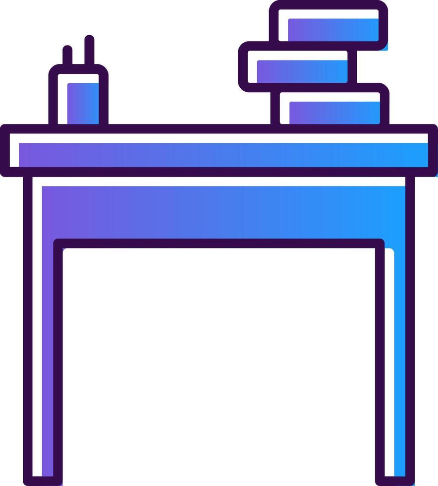 escola escrivaninha gradiente preenchidas ícone vetor