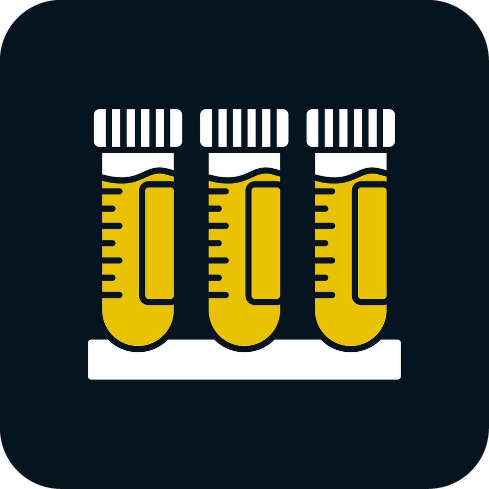 tubo de ensaio glifo ícone de duas cores vetor