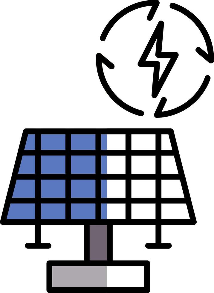 renovável energia preenchidas metade cortar ícone vetor