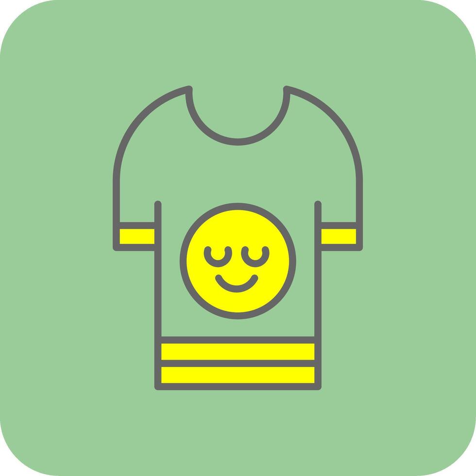 camisa Projeto preenchidas amarelo ícone vetor