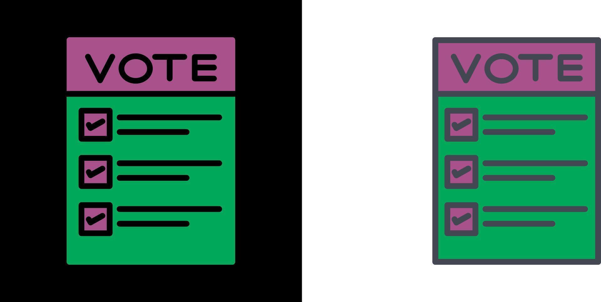 votação papel ícone vetor