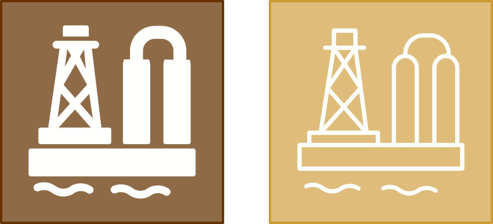 ícone da plataforma de petróleo vetor