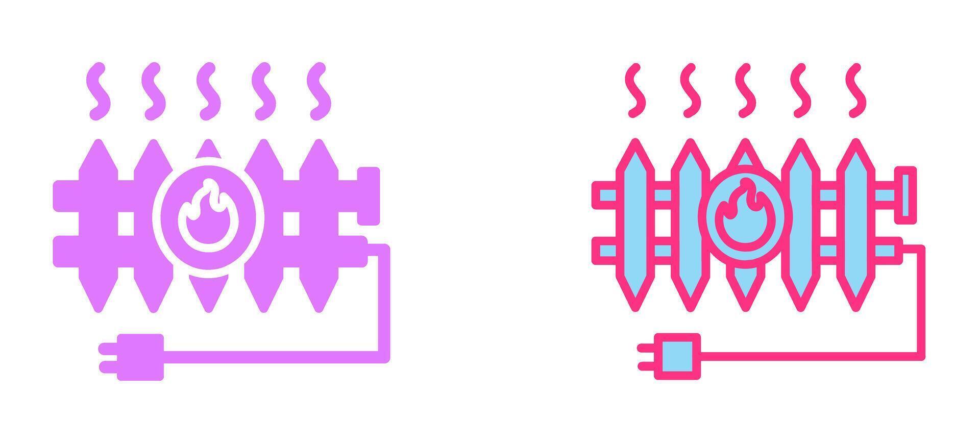 calor radiador ícone vetor