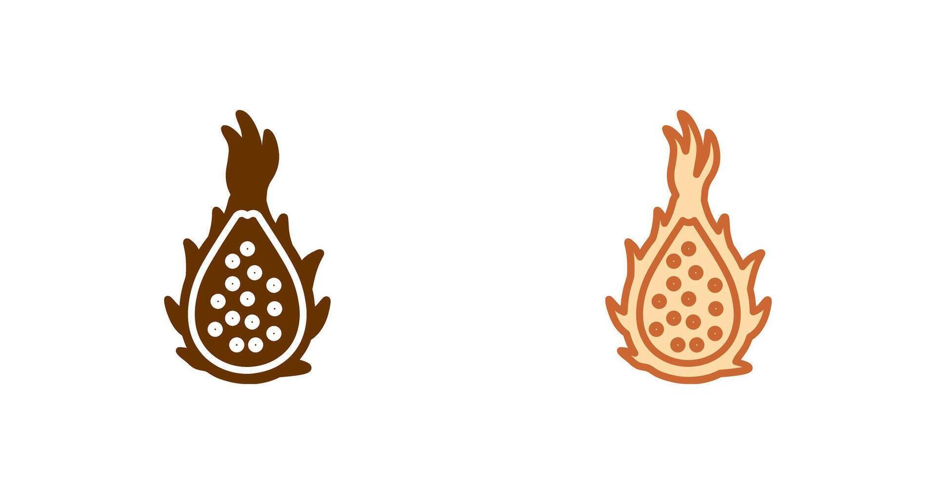 ícone de fruta do dragão vetor