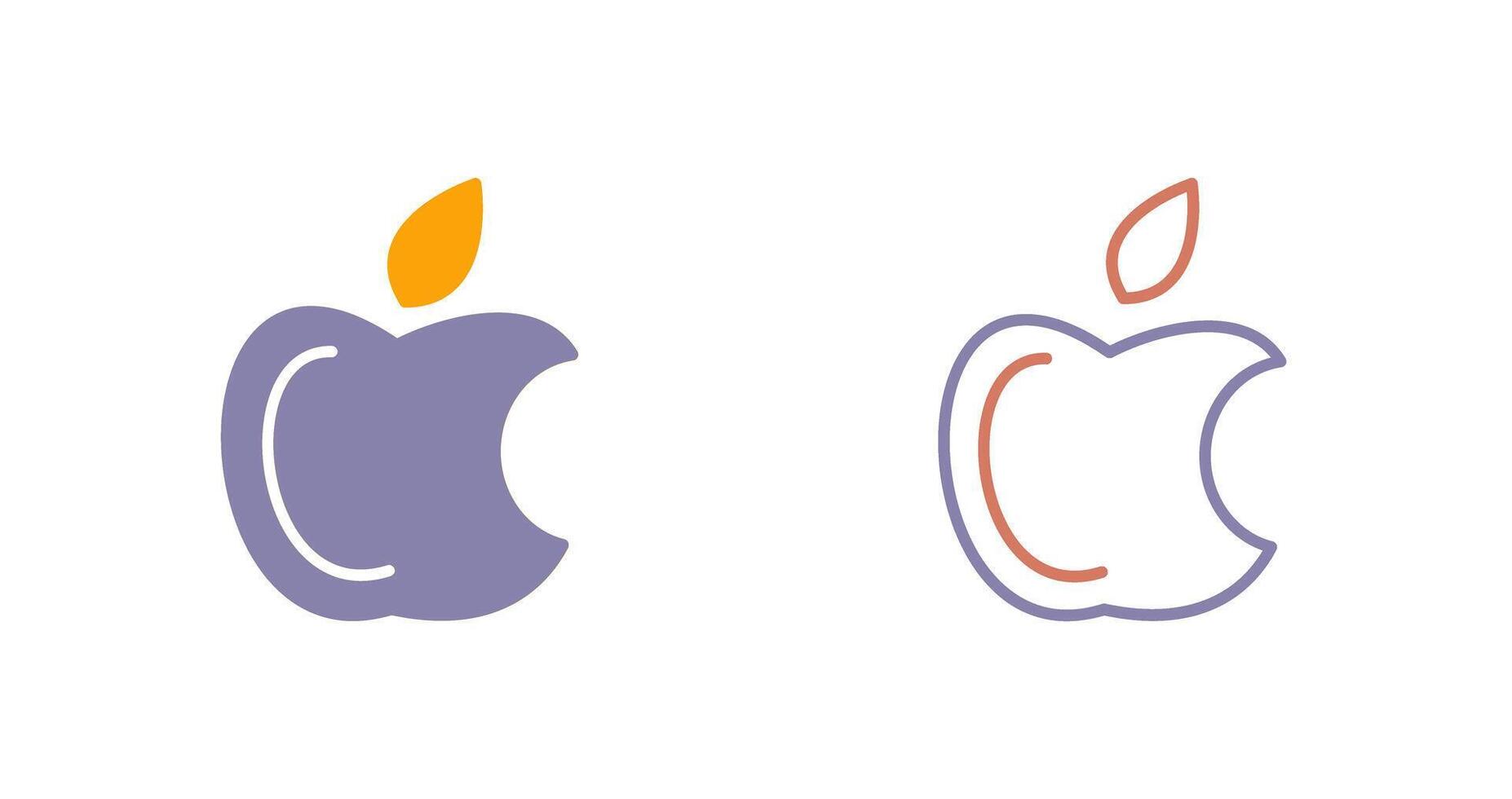 ícone do logotipo da apple vetor