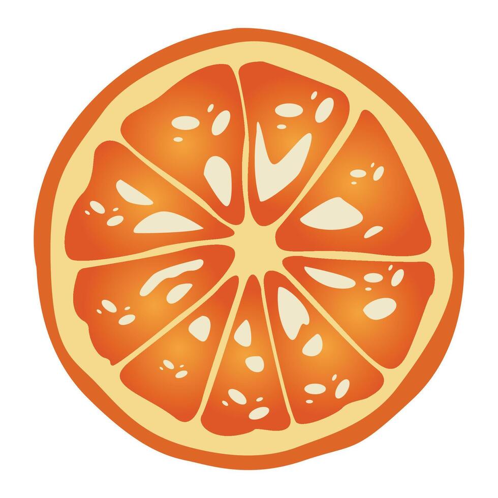 fatiado laranja dentro desenho animado estilo cortável Projeto vetor