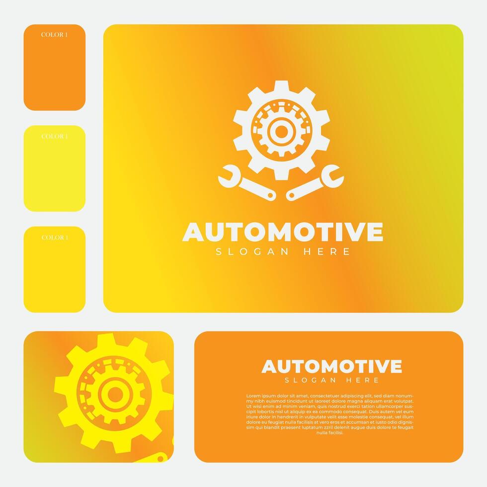 engrenagem logotipo projeto, adequado para automotivo indústria marcas vetor