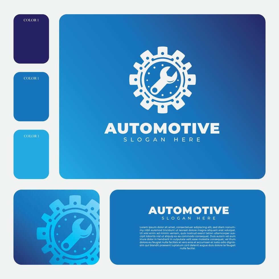 engrenagem logotipo projeto, adequado para automotivo indústria marcas vetor
