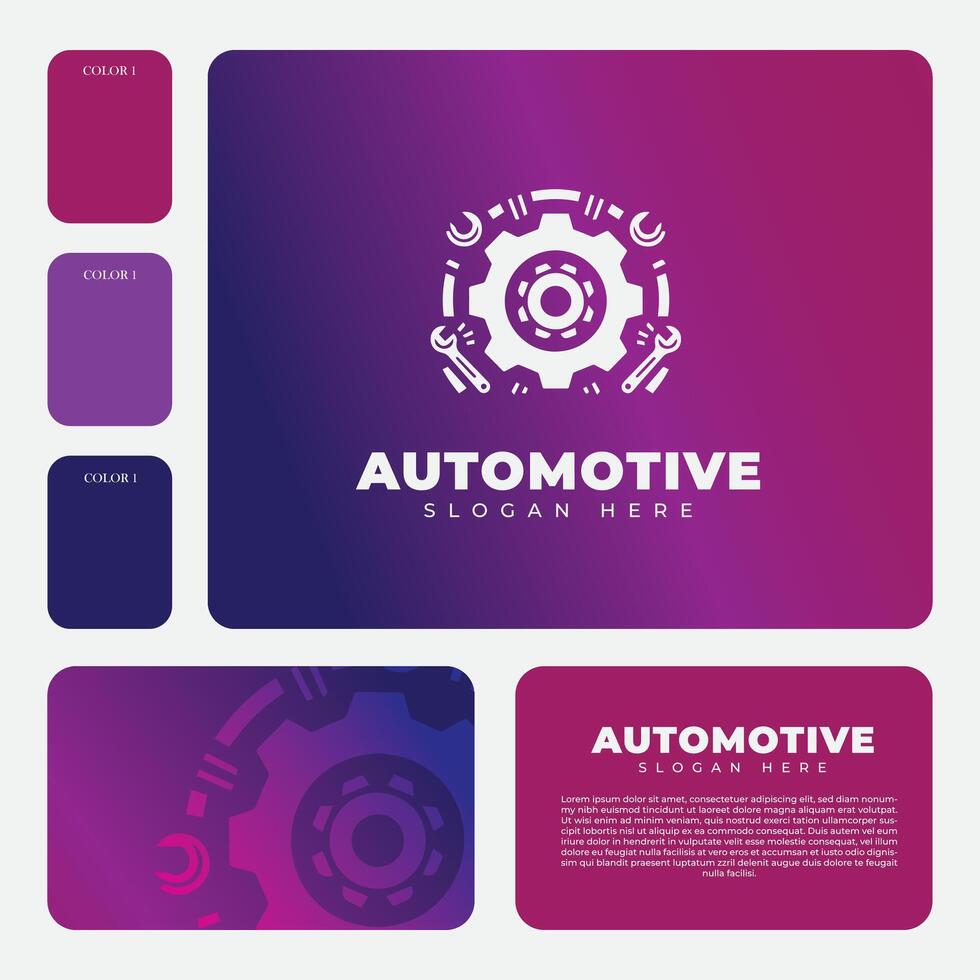 engrenagem logotipo projeto, adequado para automotivo indústria marcas vetor