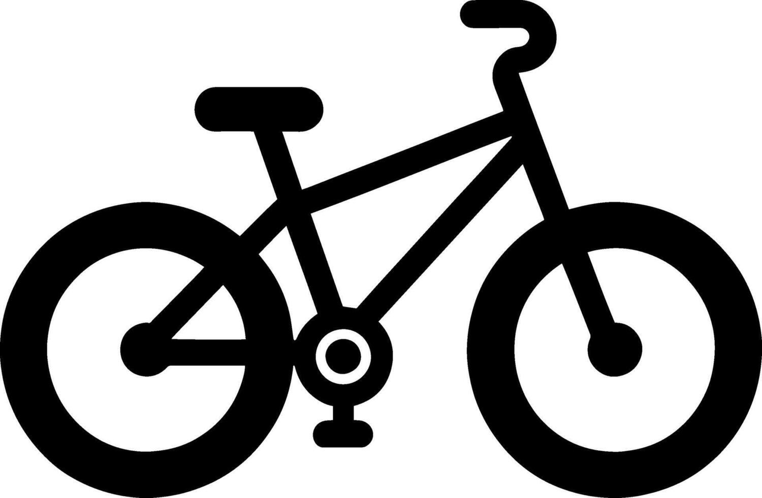 bicicleta ícone plano Projeto ilustração do ciclismo símbolo com corrida bicicleta e montanha bicicleta silhueta logotipo projeto, simples linha em mínimo fundo vetor