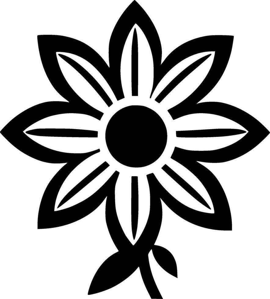 flor - minimalista e plano logotipo - ilustração vetor