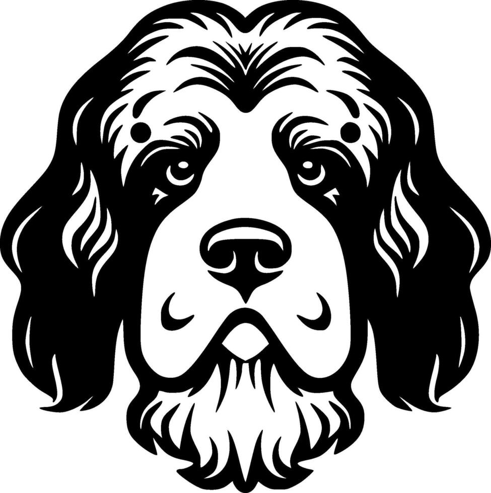 poodle cachorro - minimalista e plano logotipo - ilustração vetor