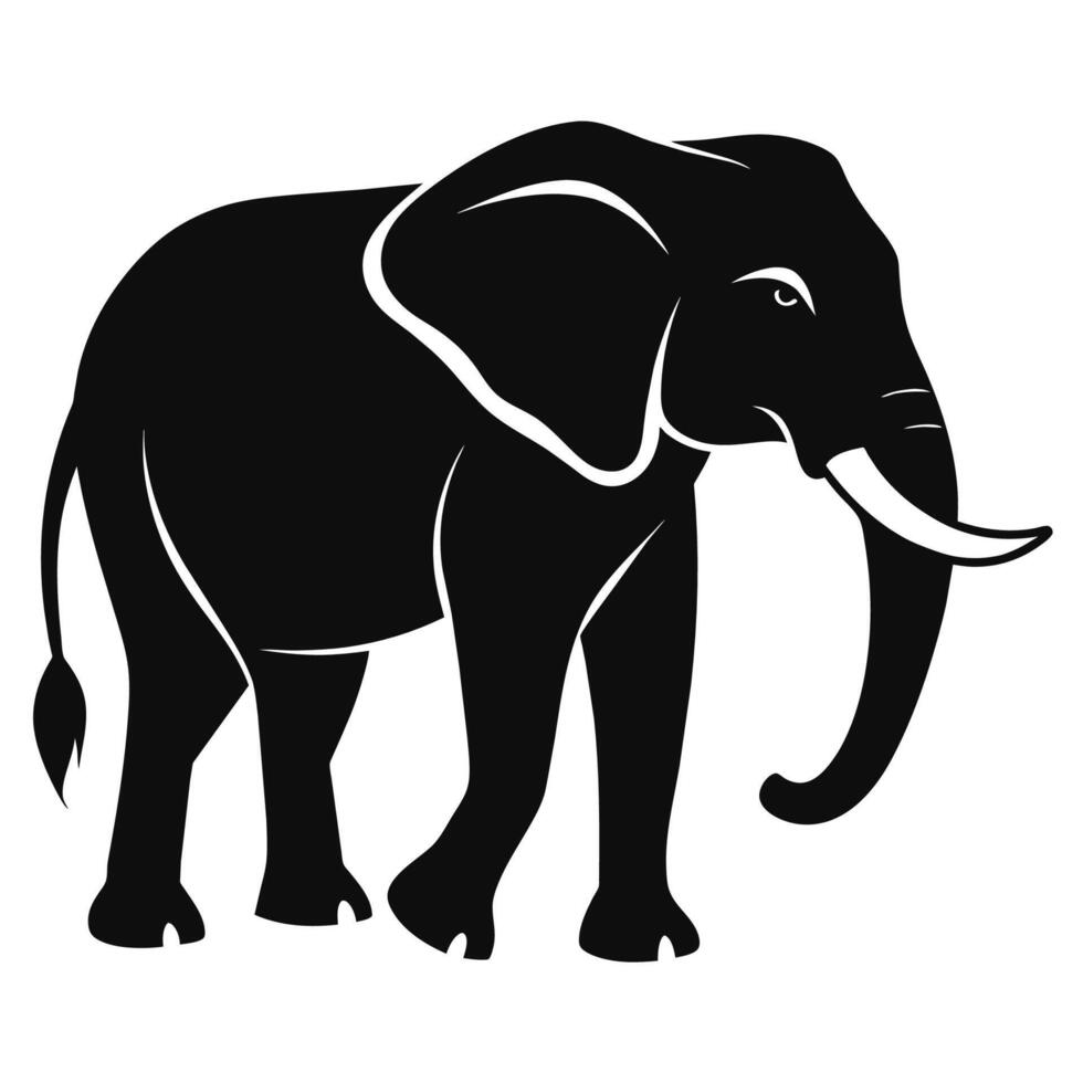 elefante ilustrações - ideal para com tema safari decoração, crianças livros, e ecológico branding vetor