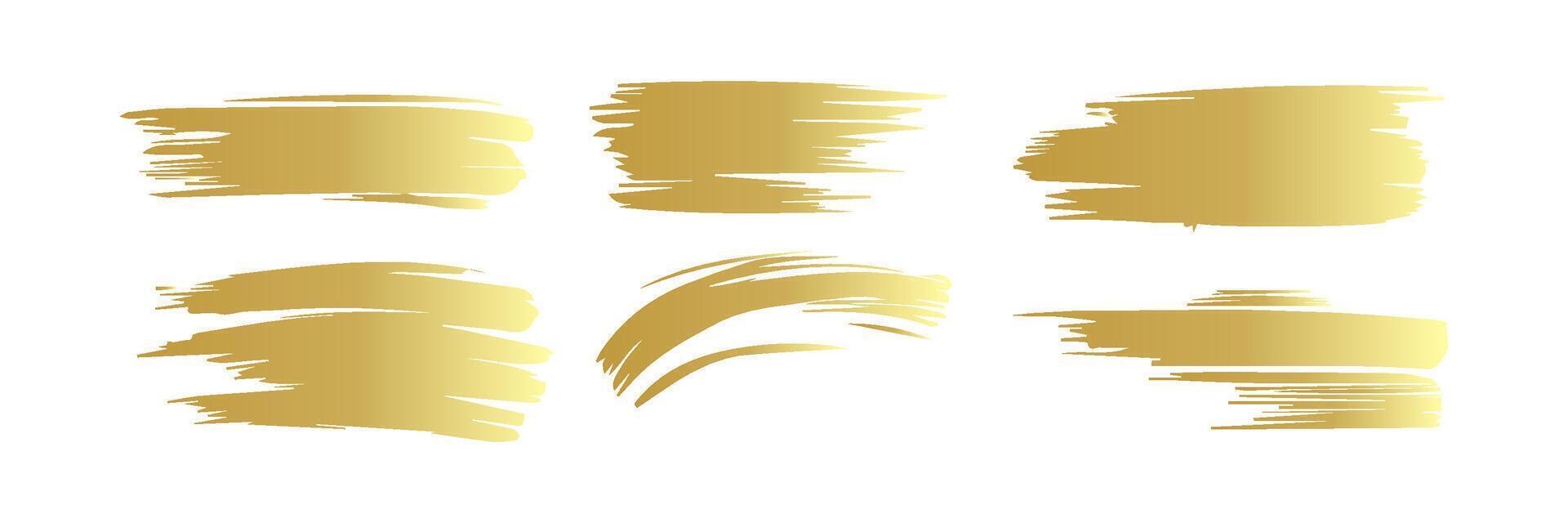 ouro pintura escova AVC, tinta Espirrar e artístico Projeto elementos. sujo aguarela textura, caixa, quadro, grunge fundo, respingo ou criativo forma para social meios de comunicação. abstrato desenho. vetor