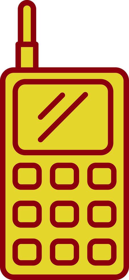 ícone de duas cores de linha de walkie talkie vetor