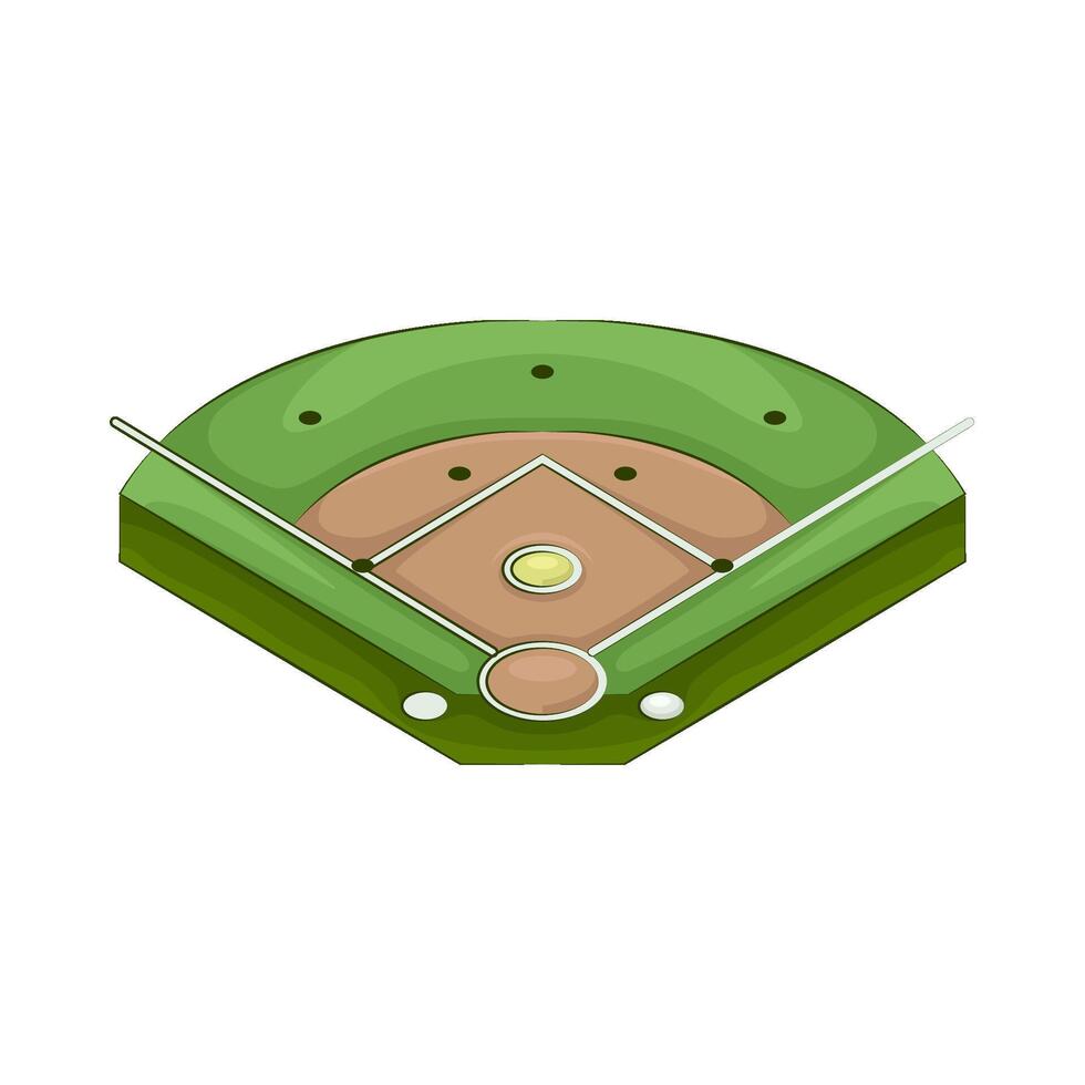 ilustração do beisebol campo vetor