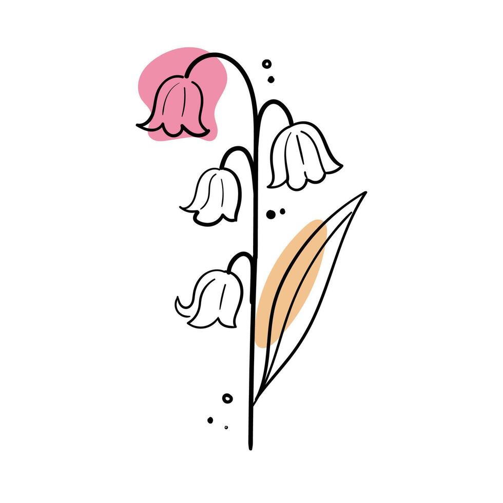 plano simples flor esboço ilustração vetor
