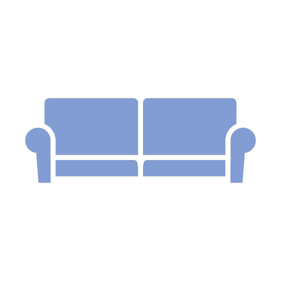 sofá sofá ícone modelo ilustração Projeto vetor