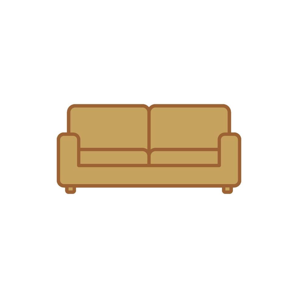 sofá sofá ícone modelo ilustração Projeto vetor