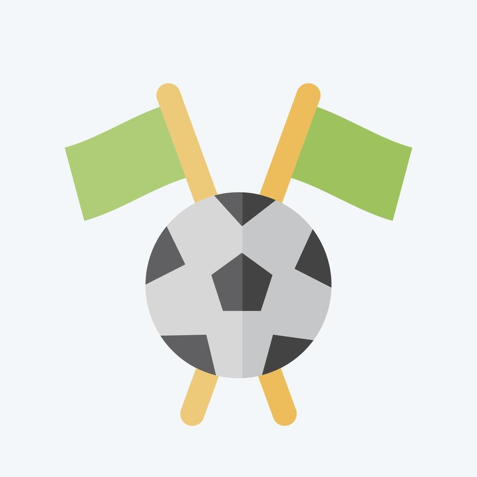 ícone bandeira. relacionado para futebol símbolo. plano estilo. simples Projeto ilustração vetor
