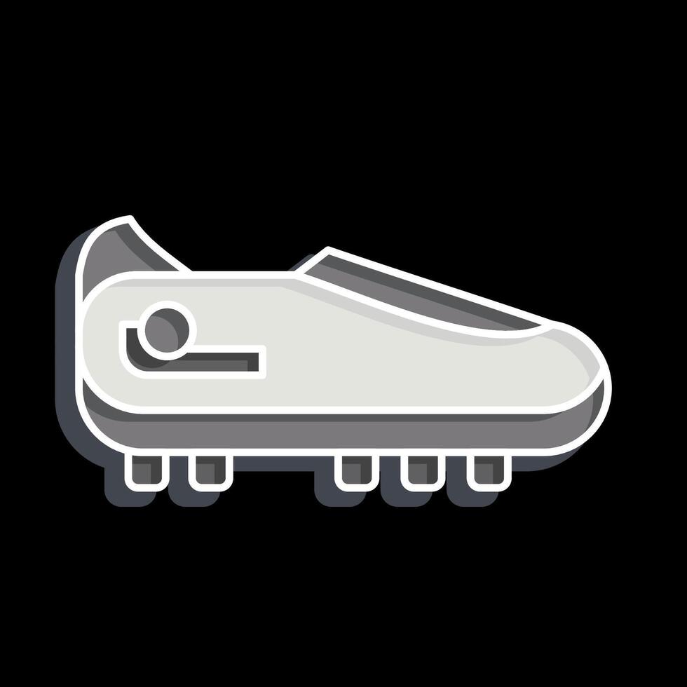 ícone sapato. relacionado para futebol símbolo. lustroso estilo. simples Projeto ilustração vetor