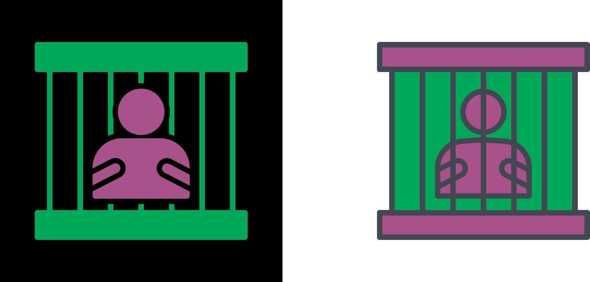 design de ícone de prisão vetor