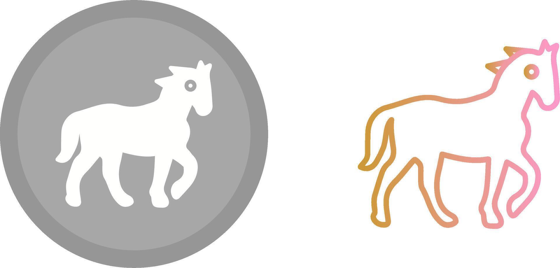 desenho de ícone de cavalo vetor